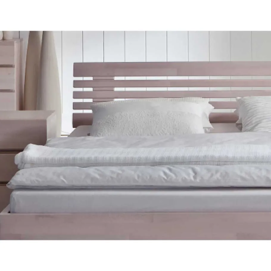 Discount Wohnen Doppelbett Harrison aus Buche Massivholz