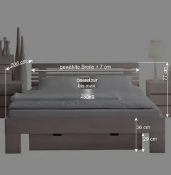 Discount Wohnen Doppelbett Harrison aus Buche Massivholz