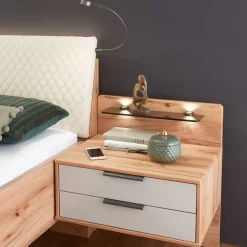 Best Wohnen Doppelbett Kombi mit Nachtkommoden - Krofun (dreiteilig)