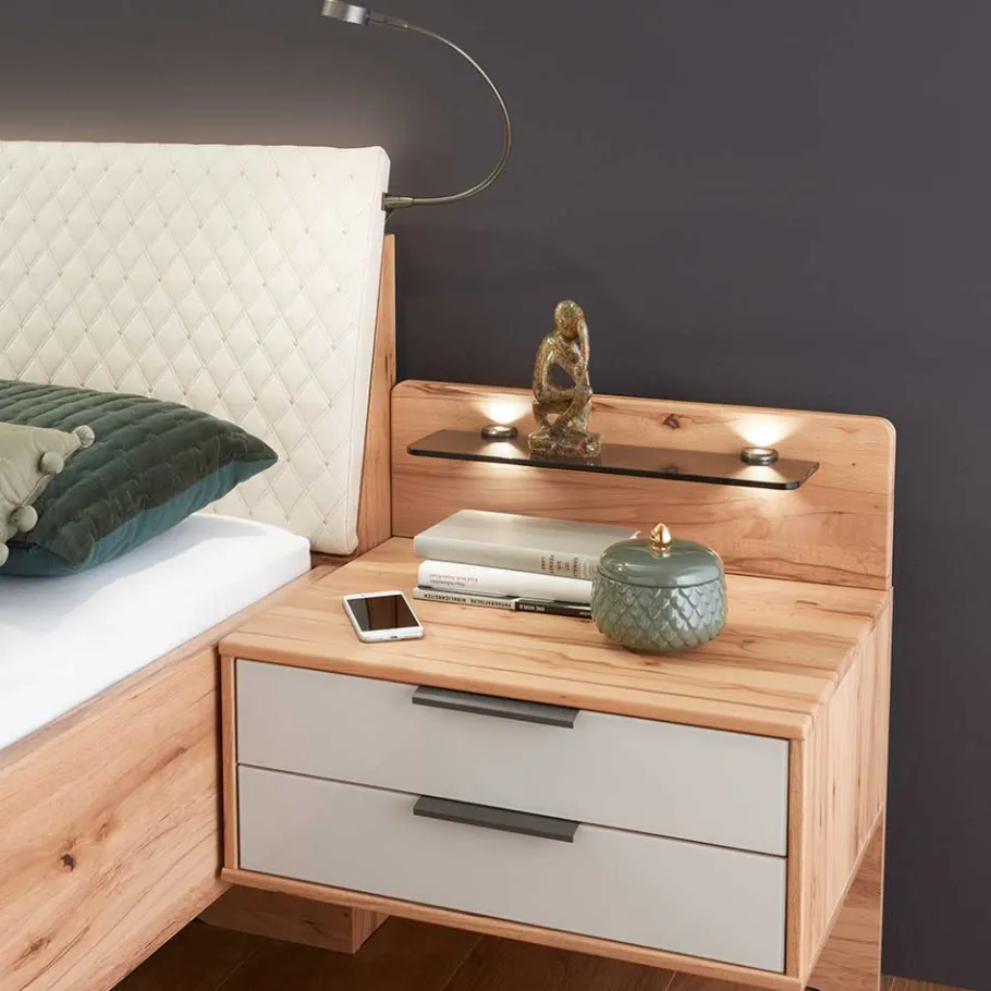 Best Wohnen Doppelbett Kombi mit Nachtkommoden - Krofun (dreiteilig)