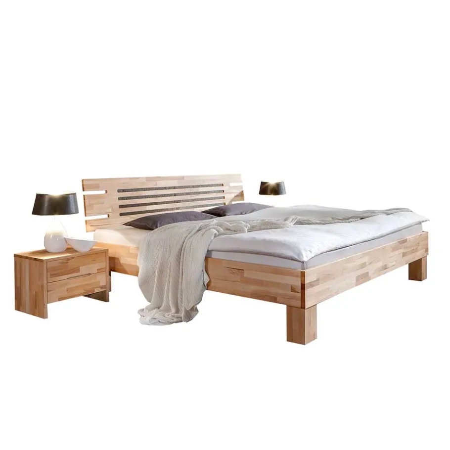 Discount Wohnen Doppelbett Kombi Zeremonia mit zwei Nachtkommoden (dreiteilig)