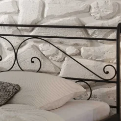Outlet Wohnen Doppelbett Mohammed in Schwarz