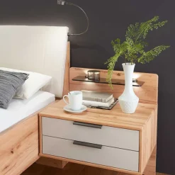 New Wohnen Doppelbett Set mit Nachtkommoden - Krofun (dreiteilig)