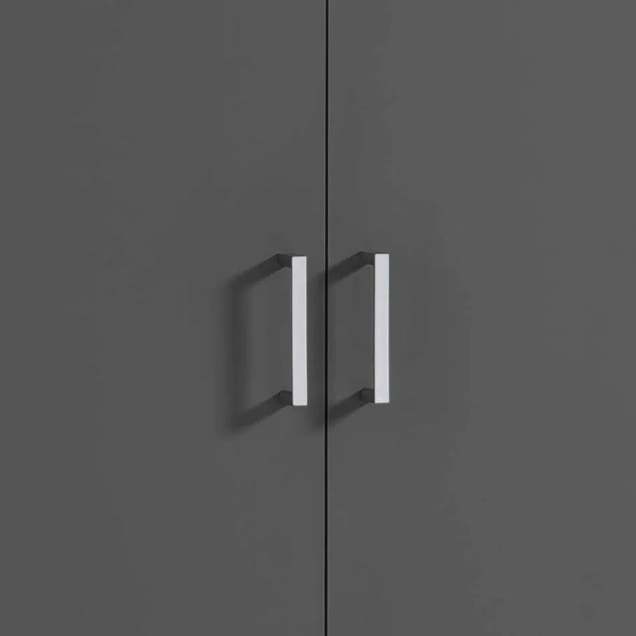 Clearance Wohnen Doppeltür-Aktenschrank in Anthrazit - Brasova