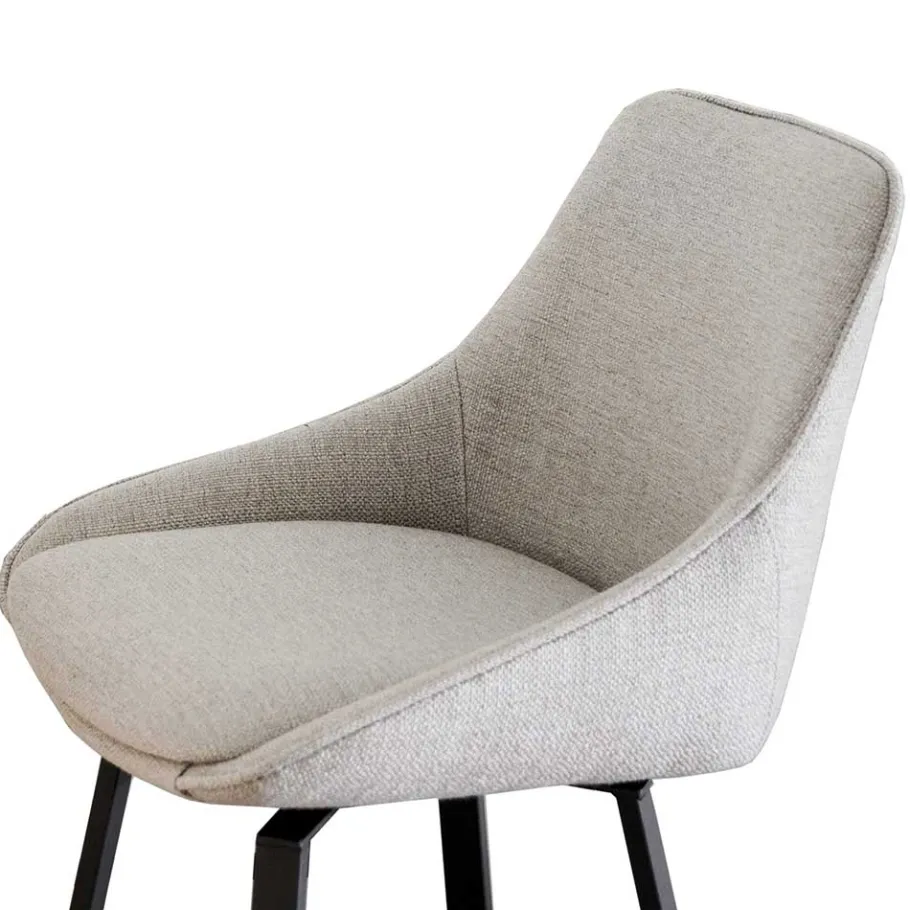 Outlet Wohnen Drehbare Barstühle in Beige - Taja (2er Set)