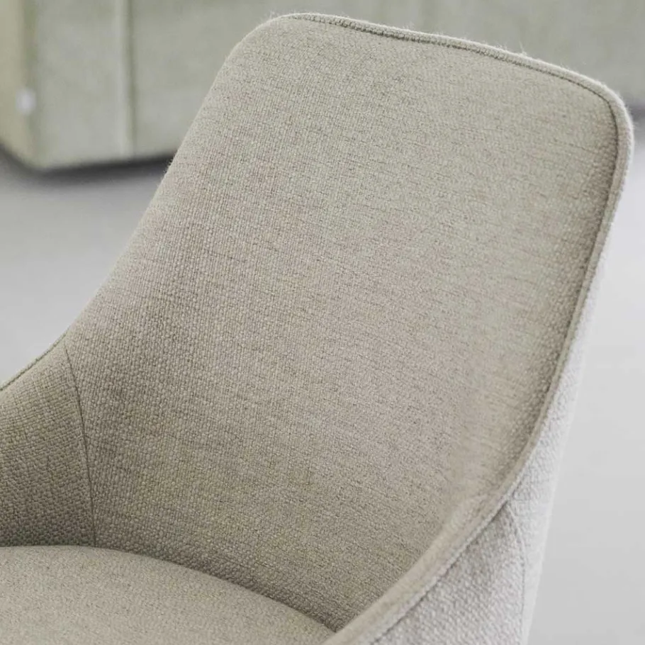 Outlet Wohnen Drehbare Barstühle in Beige - Taja (2er Set)