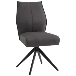 Discount Wohnen Drehbare Polsterstühle in Dunkelgrau - Aturin (2er Set)