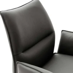 Online Wohnen Drehbare Tischsessel aus Echtleder - Cascaya (2er Set)