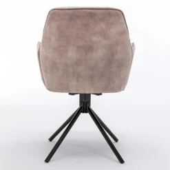 Outlet Wohnen Drehbare Tischsessel in Beige - Edmond (2er Set)