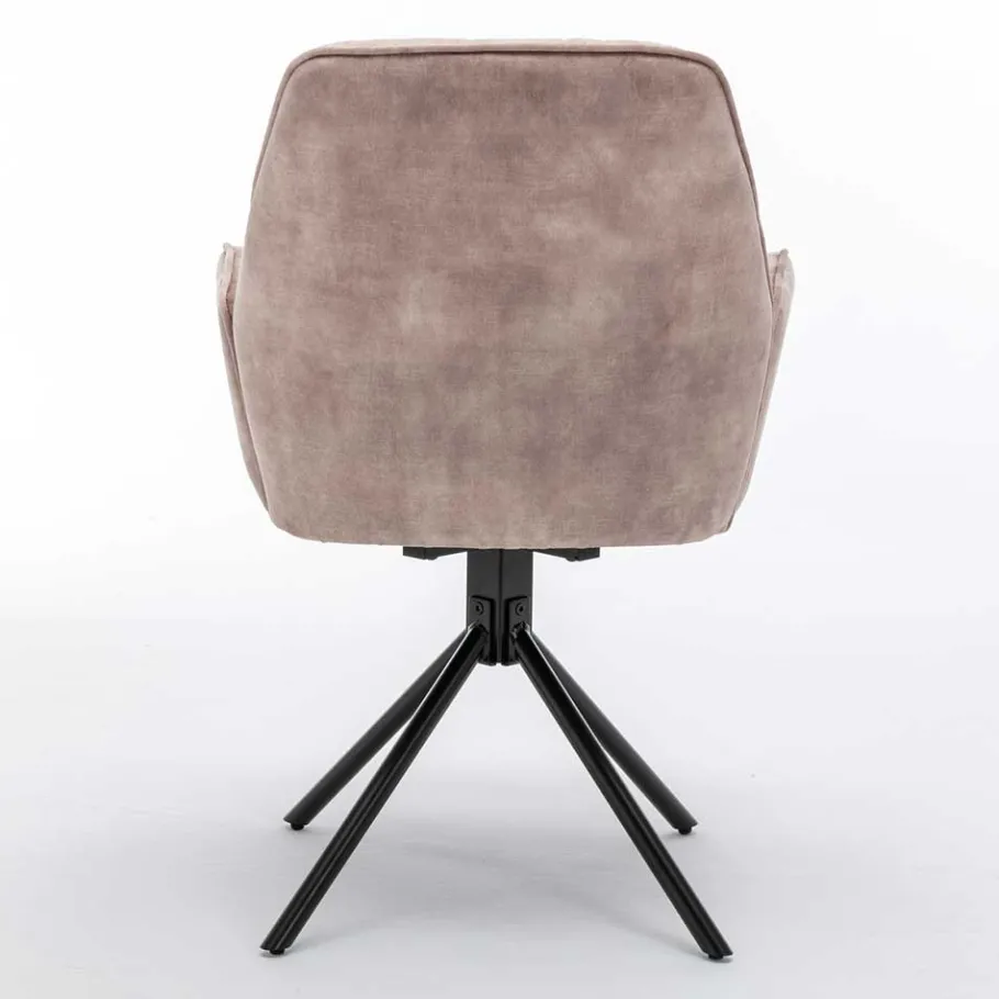 Outlet Wohnen Drehbare Tischsessel in Beige - Edmond (2er Set)