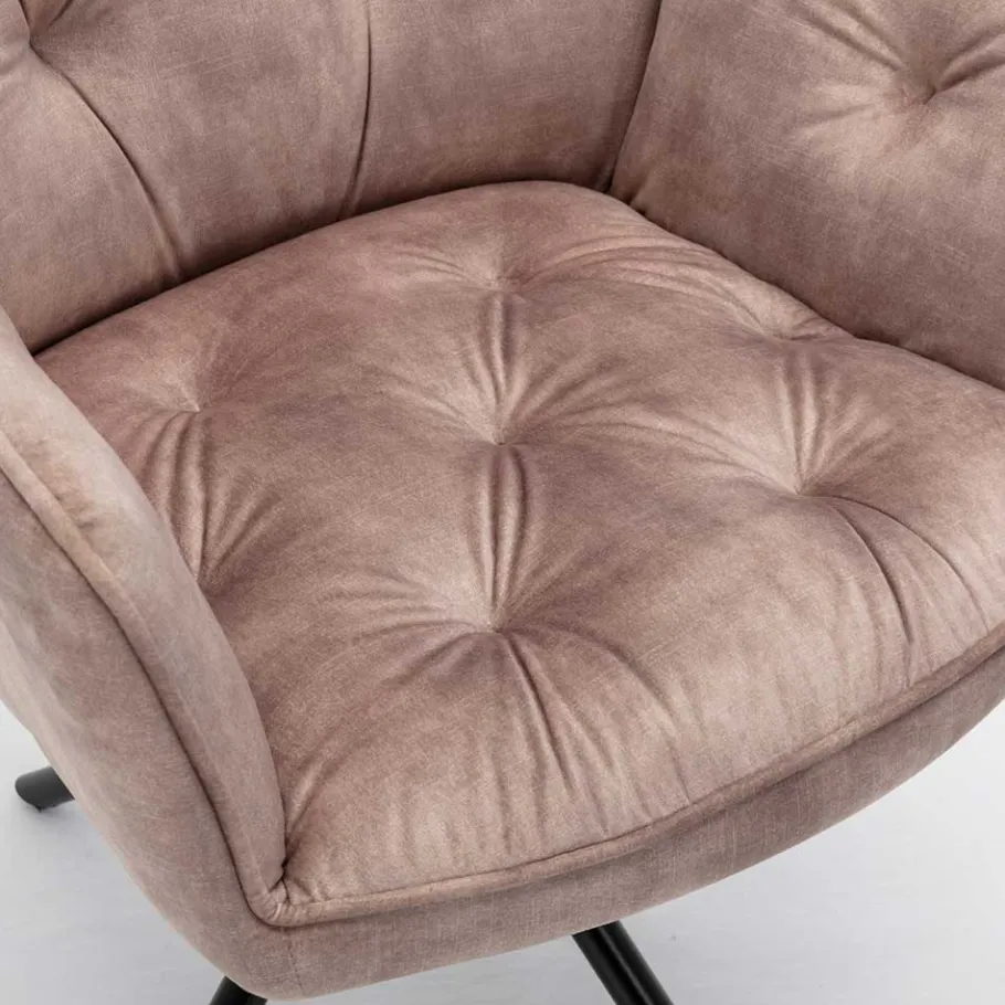 Outlet Wohnen Drehbare Tischsessel in Beige - Edmond (2er Set)