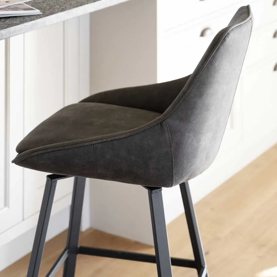 Discount Wohnen Drehbarer Barstuhl mit Schalensitz - Olterva (2er Set)