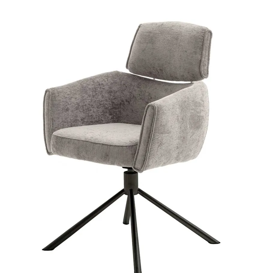 Online Wohnen Drehbarer Esstischstuhl in Taupe - Linette (2er Set)