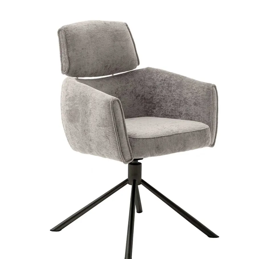 Online Wohnen Drehbarer Esstischstuhl in Taupe - Linette (2er Set)