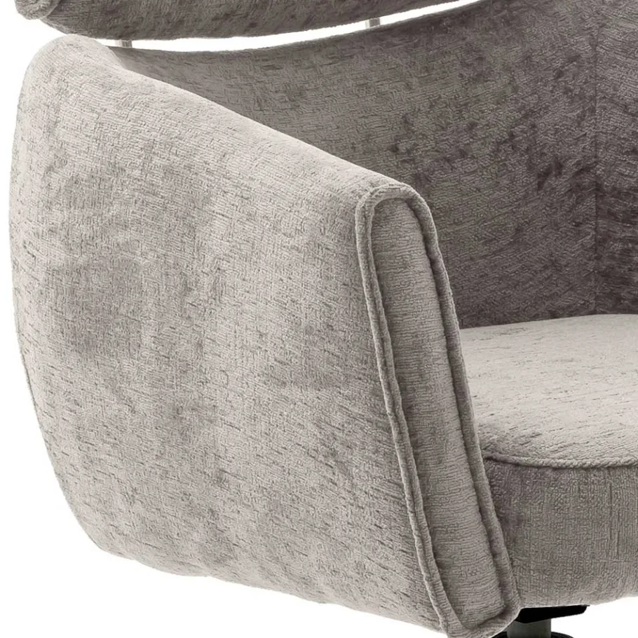 Online Wohnen Drehbarer Esstischstuhl in Taupe - Linette (2er Set)