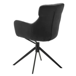 Sale Wohnen Drehbarer Esszimmersessel in Anthrazit - Adhipa (2er Set)