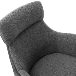 Sale Wohnen Drehbarer Esszimmersessel in Anthrazit - Adhipa (2er Set)