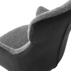 Sale Wohnen Drehbarer Esszimmersessel in Anthrazit - Adhipa (2er Set)