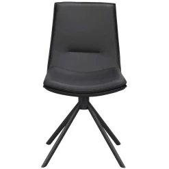 Outlet Wohnen Drehbarer Lederstuhl in Schwarz - Partida (2er Set)