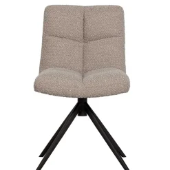 Discount Wohnen Drehbarer Polsterstuhl aus Boucle Stoff in Beige - Magan