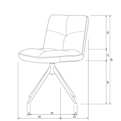 Discount Wohnen Drehbarer Polsterstuhl aus Boucle Stoff in Beige - Magan