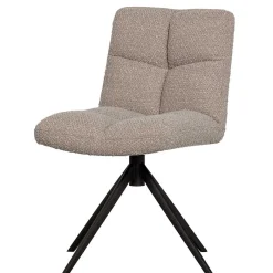 Discount Wohnen Drehbarer Polsterstuhl aus Boucle Stoff in Beige - Magan