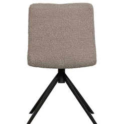 Discount Wohnen Drehbarer Polsterstuhl aus Boucle Stoff in Beige - Magan