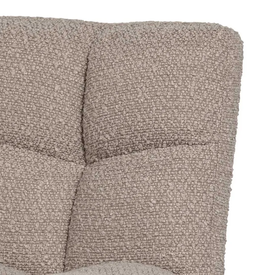 Discount Wohnen Drehbarer Polsterstuhl aus Boucle Stoff in Beige - Magan