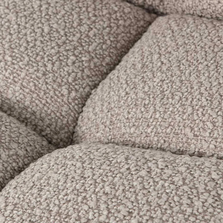 Discount Wohnen Drehbarer Polsterstuhl aus Boucle Stoff in Beige - Magan