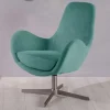 Online Wohnen Drehbarer Retro Loungesessel in Türkis - Vitablo