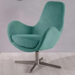 Online Wohnen Drehbarer Retro Loungesessel in Türkis - Vitablo