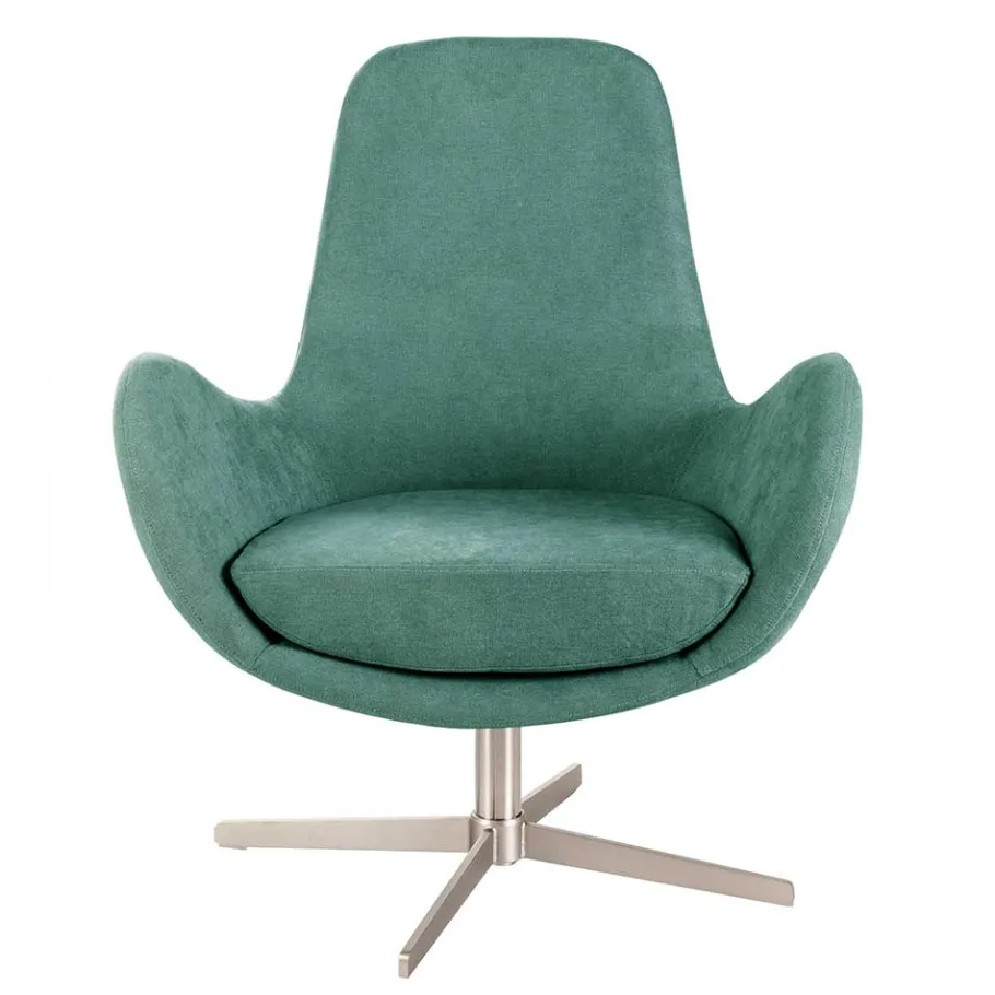 Online Wohnen Drehbarer Retro Loungesessel in Türkis - Vitablo