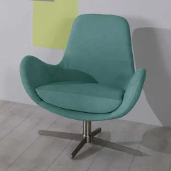 Online Wohnen Drehbarer Retro Loungesessel in Türkis - Vitablo