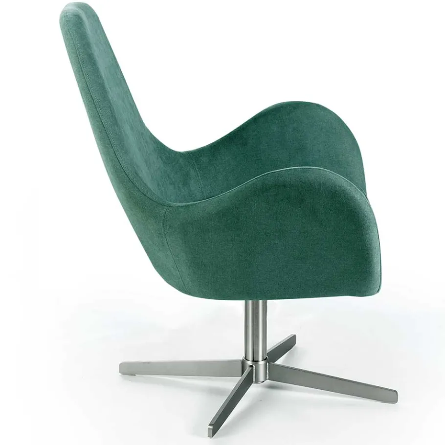 Online Wohnen Drehbarer Retro Loungesessel in Türkis - Vitablo