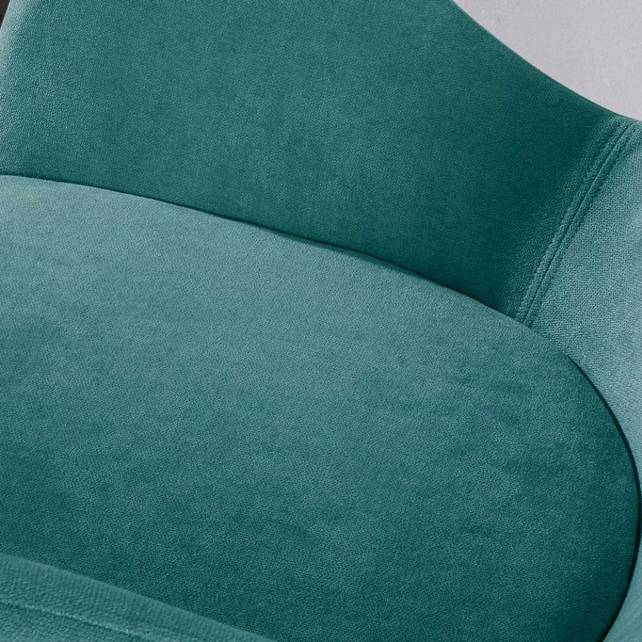 Online Wohnen Drehbarer Retro Loungesessel in Türkis - Vitablo