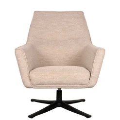 Discount Wohnen Drehbarer Sessel in Beigegrau Boucle - Gideon