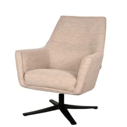 Discount Wohnen Drehbarer Sessel in Beigegrau Boucle - Gideon