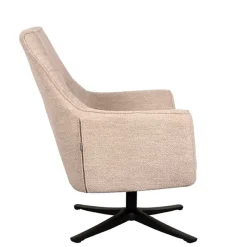 Discount Wohnen Drehbarer Sessel in Beigegrau Boucle - Gideon
