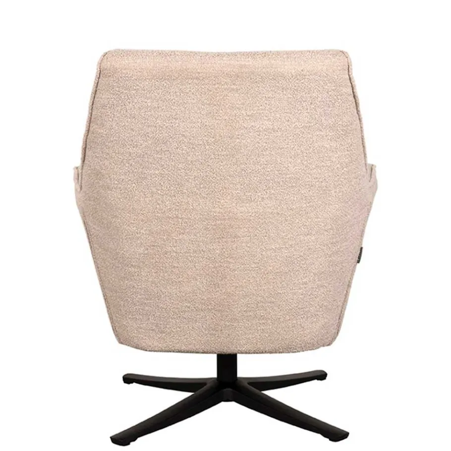 Discount Wohnen Drehbarer Sessel in Beigegrau Boucle - Gideon