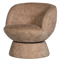 Best Wohnen Drehbarer Sessel mit Chenille Bezug in Beige - Lescalier