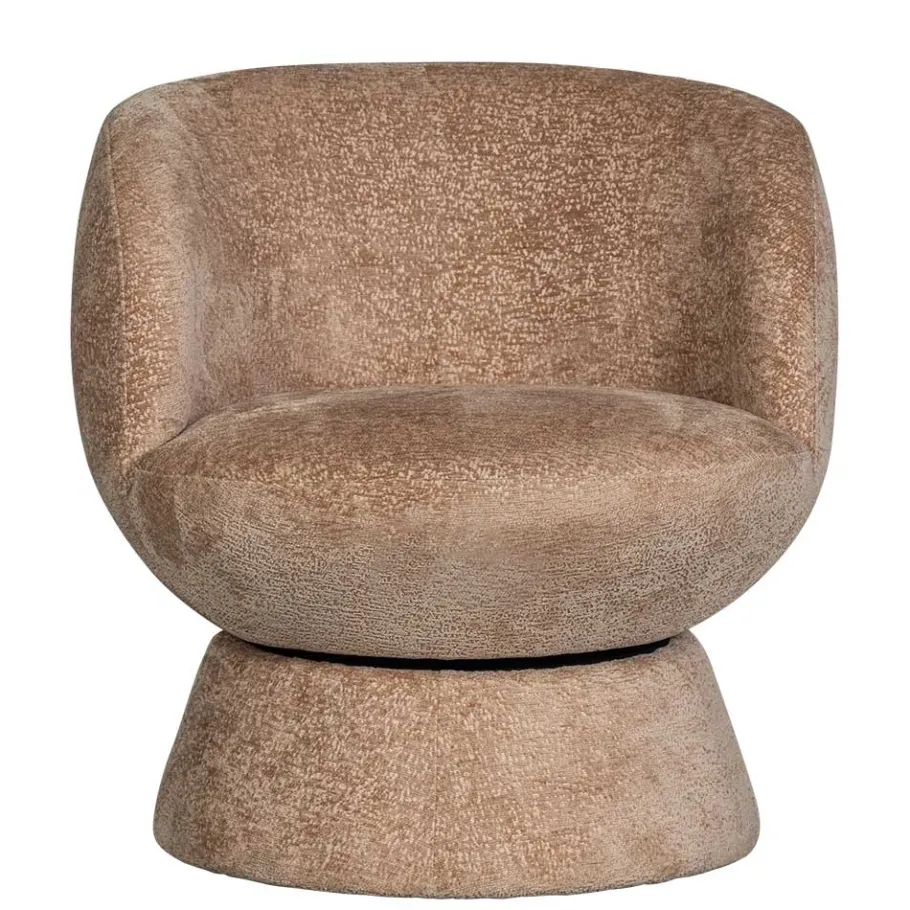 Best Wohnen Drehbarer Sessel mit Chenille Bezug in Beige - Lescalier