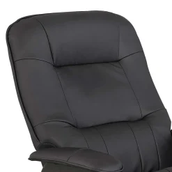 New Wohnen Drehbarer Sessel mit Hocker in Schwarz - Fidarela (zweiteilig)
