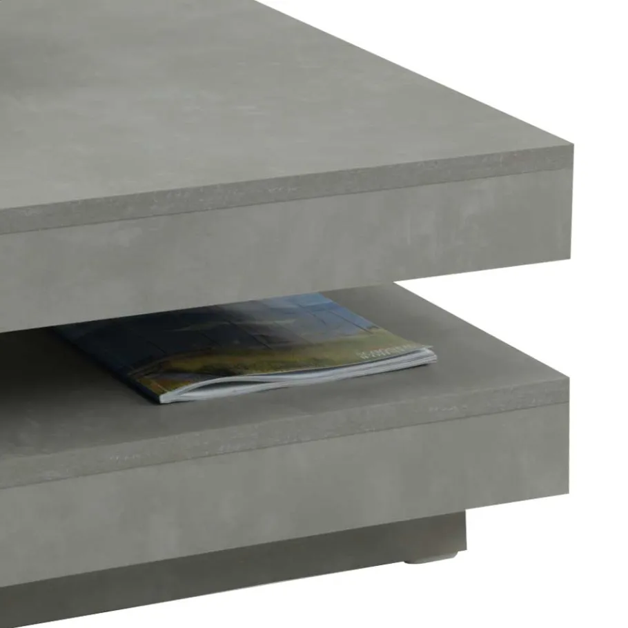 Wohnen Drehbarer Sofatisch in Beton Optik - California