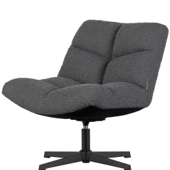 Sale Wohnen Drehsessel ohne Armlehnen in Anthrazit Boucle - Matresca