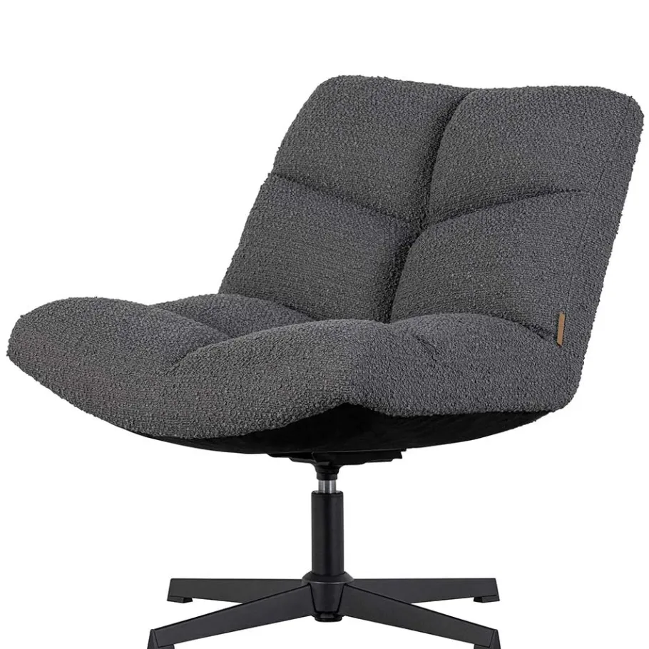 Sale Wohnen Drehsessel ohne Armlehnen in Anthrazit Boucle - Matresca