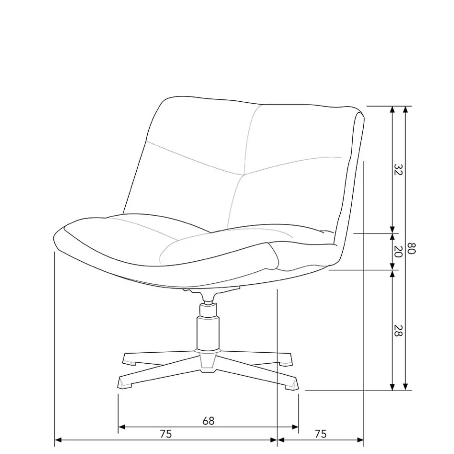 Sale Wohnen Drehsessel ohne Armlehnen in Anthrazit Boucle - Matresca