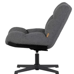 Sale Wohnen Drehsessel ohne Armlehnen in Anthrazit Boucle - Matresca