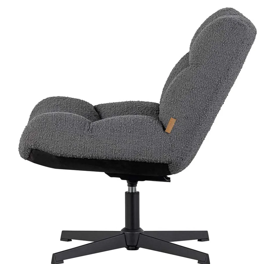 Sale Wohnen Drehsessel ohne Armlehnen in Anthrazit Boucle - Matresca