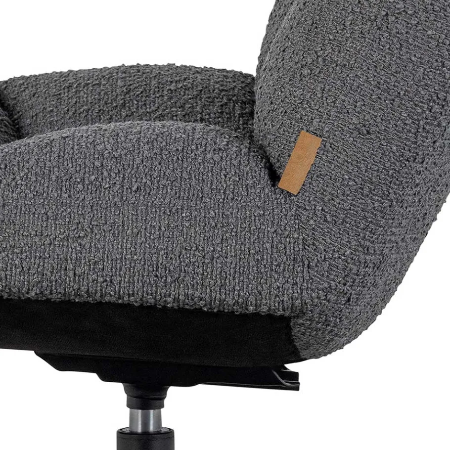 Sale Wohnen Drehsessel ohne Armlehnen in Anthrazit Boucle - Matresca