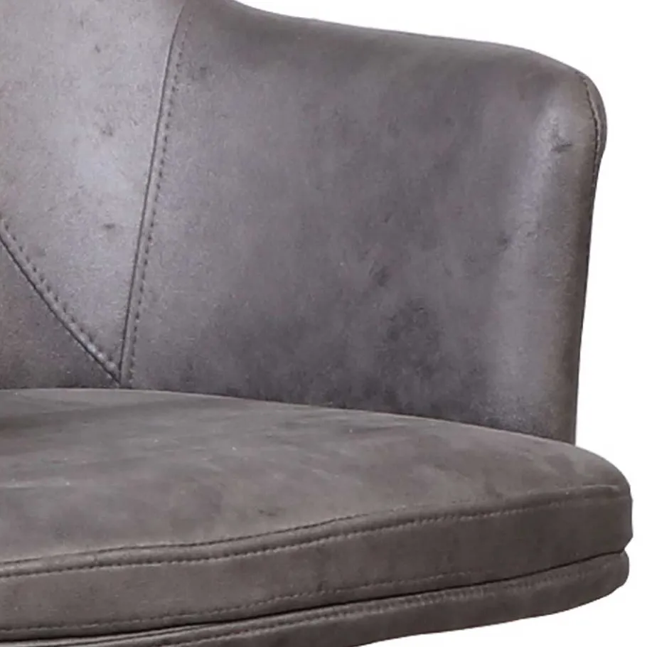 New Wohnen Drehstuhl mit Microfaser Anthrazit - Tabacho (2er Set)